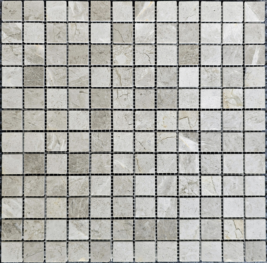 PIX 330 Tundra Grey, чип 23х23 мм, сетка 305х305х4 мм, Полированная арт. 73904