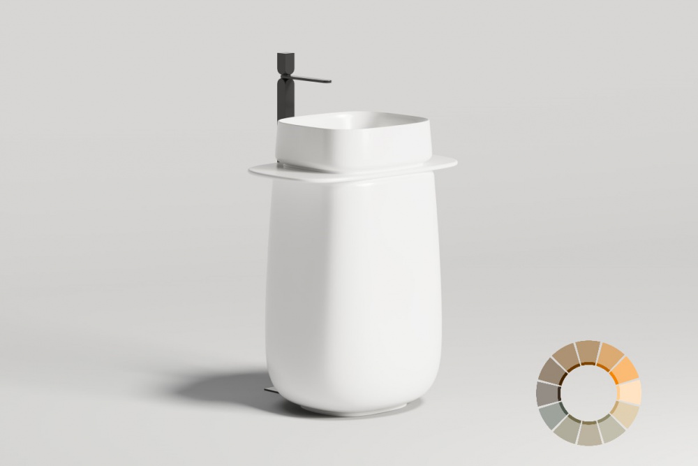 Salini ORIENTE TOTEM Раковина напольная 700х490х900 мм, S-Sense- RAL матовый/полочка RAL арт. 36982