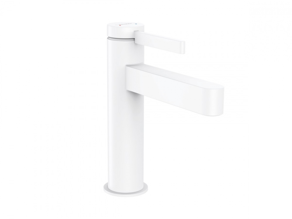 HANSGROHE Finoris Однорычажный смеситель для умывальника 110, с ДК, матовый белый арт. 35266