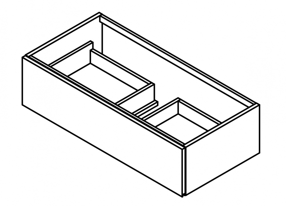 GAMADECOR LAST BPS-2002 Тумба для раковины sotto, с 1 ящиком, 100x26x48 см, Matt lacquer арт. 33593