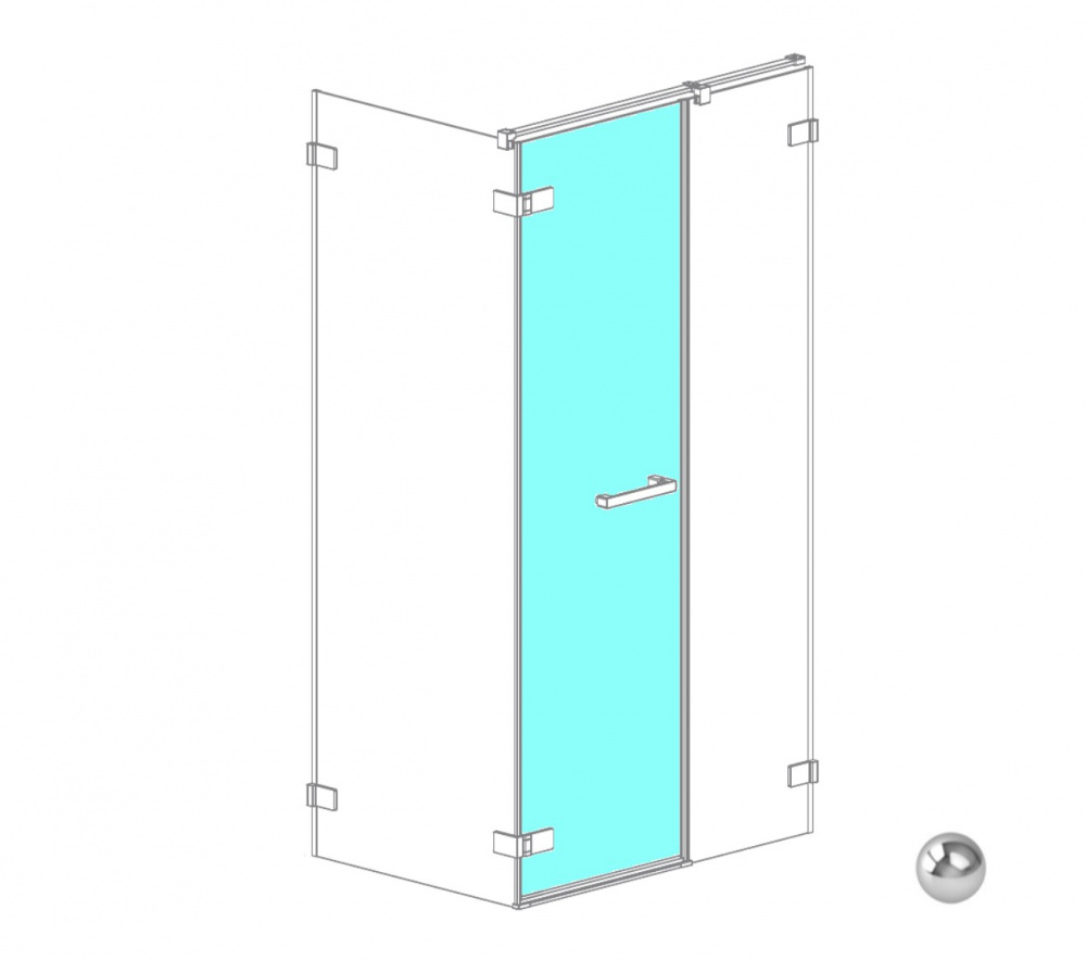RADAWAY ARTA KDS II Door C 528 L Дверь душевого ограждения, хром+/прозрачное арт. 32605