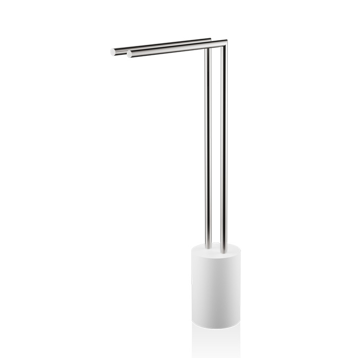 DW STONE HT 2 Полотенцедержатель, напольный, 81x14x41 см, Белый /матовая сталь арт. 31907