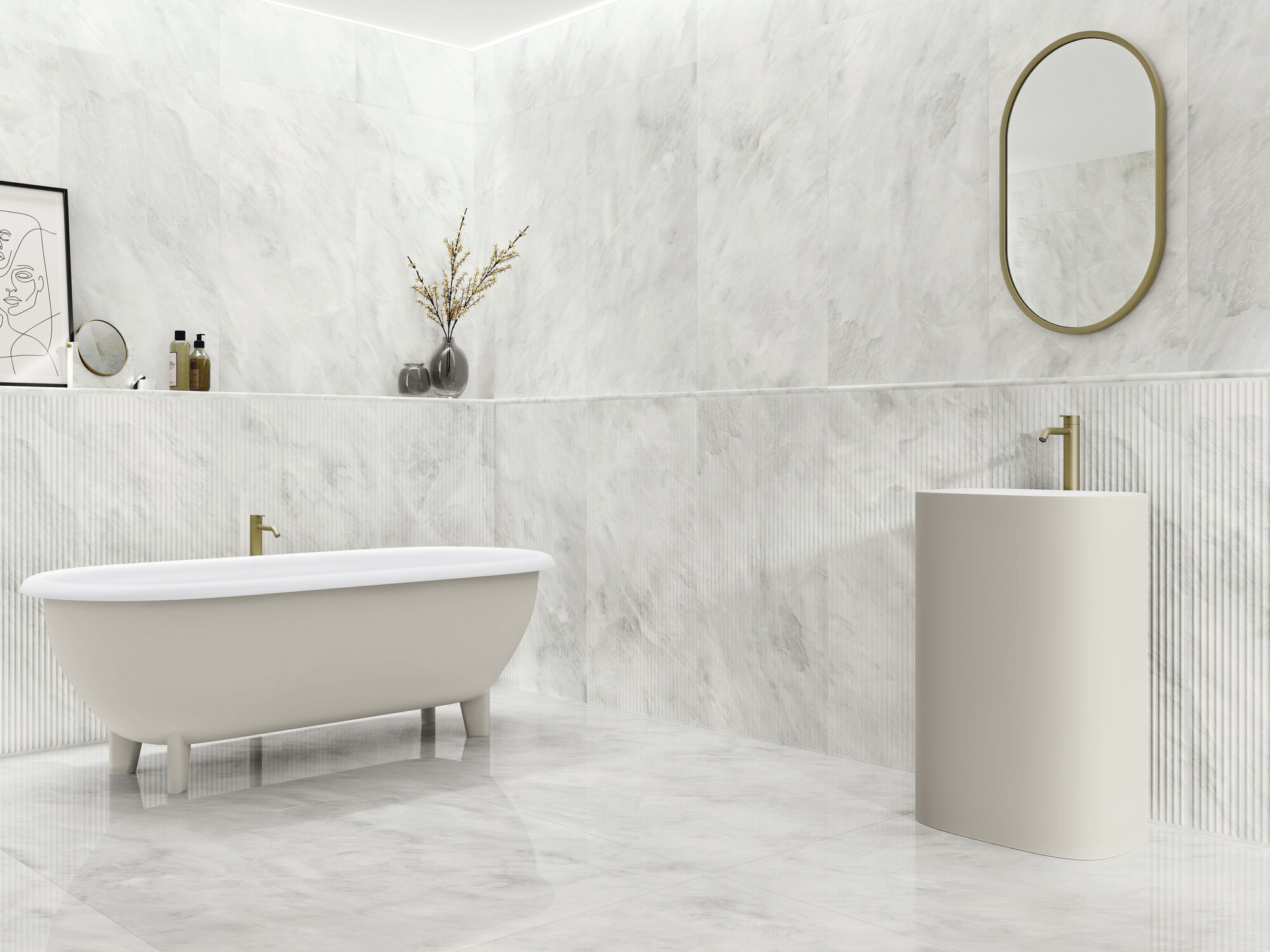 ALEXANDRIA WHITE MATT RECT 60X120 арт. 58629