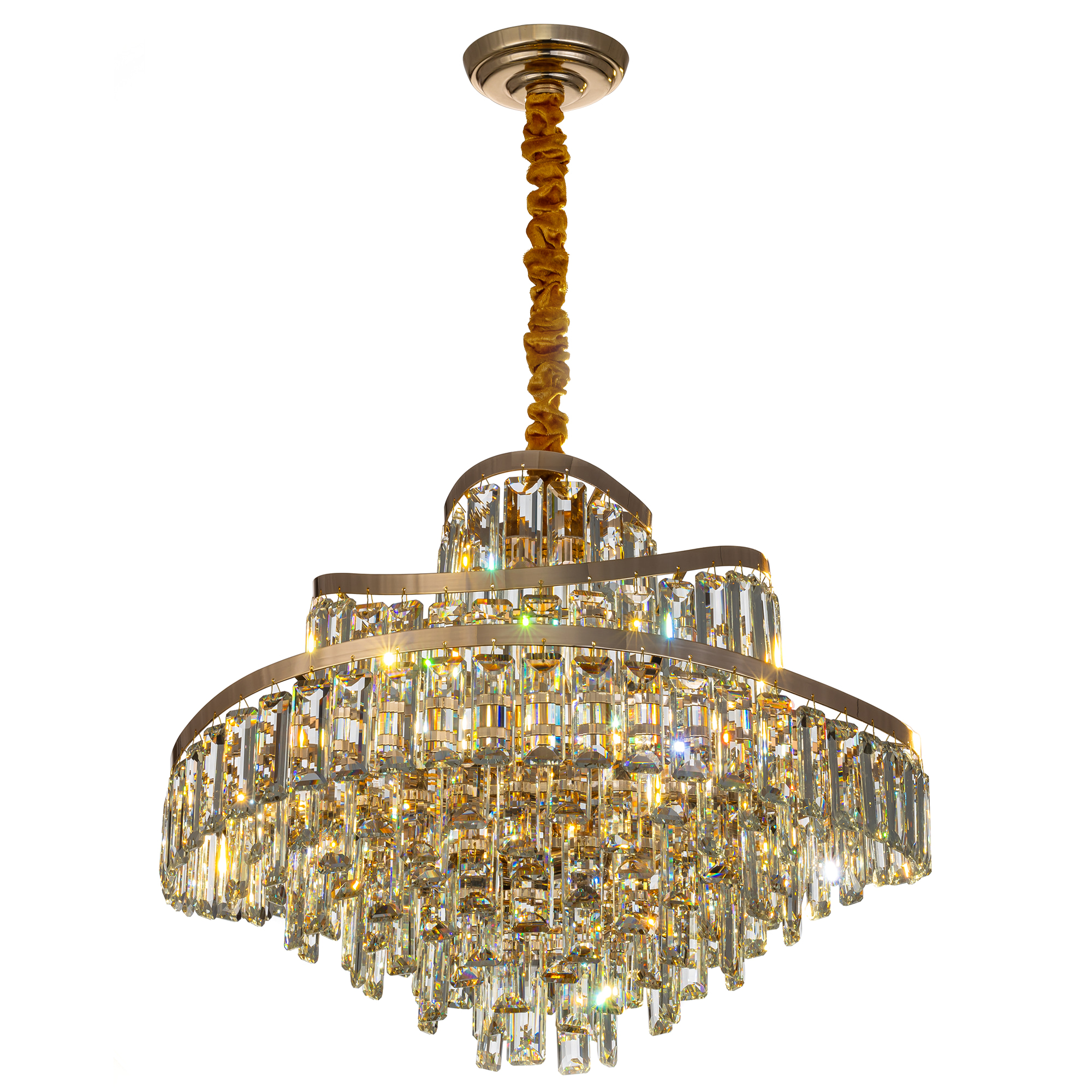 Citilux NAIAD CL315162 Люстра хрустальная подвесная Золото арт. 89460