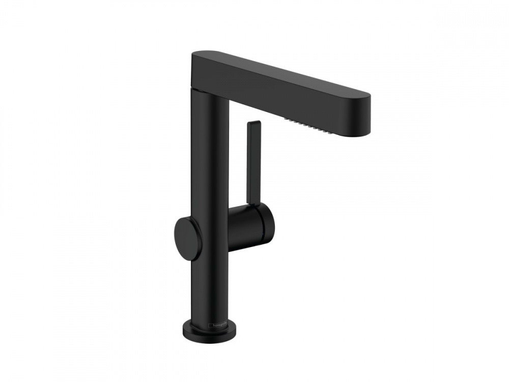 HANSGROHE Finoris Смеситель для раковины, однорычажный, 230 с вытяжным душем 2jet, матовый черный арт. 35262