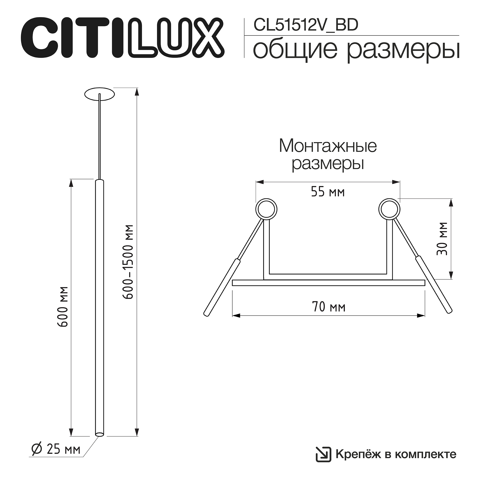 Citilux TUBU CL51512V_BD LED Подвесной встраиваемый светильник Латунь арт. 209867