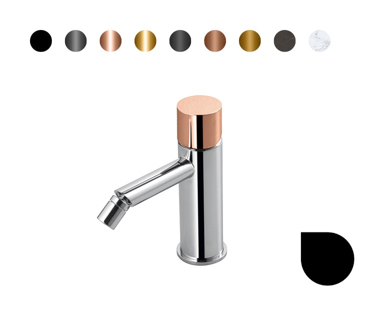 NOKEN ROUND CUSTOM Смеситель для биде H152 мм, 3/8”, 5 л/мин, без ДК, черный матовый/colors. арт. 35561
