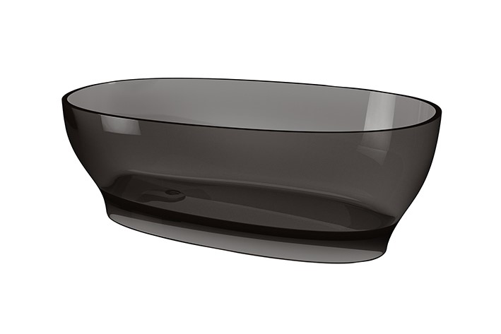NOKEN SWAN Ванна свободностоящая из полимерной смолы 170x86 см, smoke grey арт. 57886