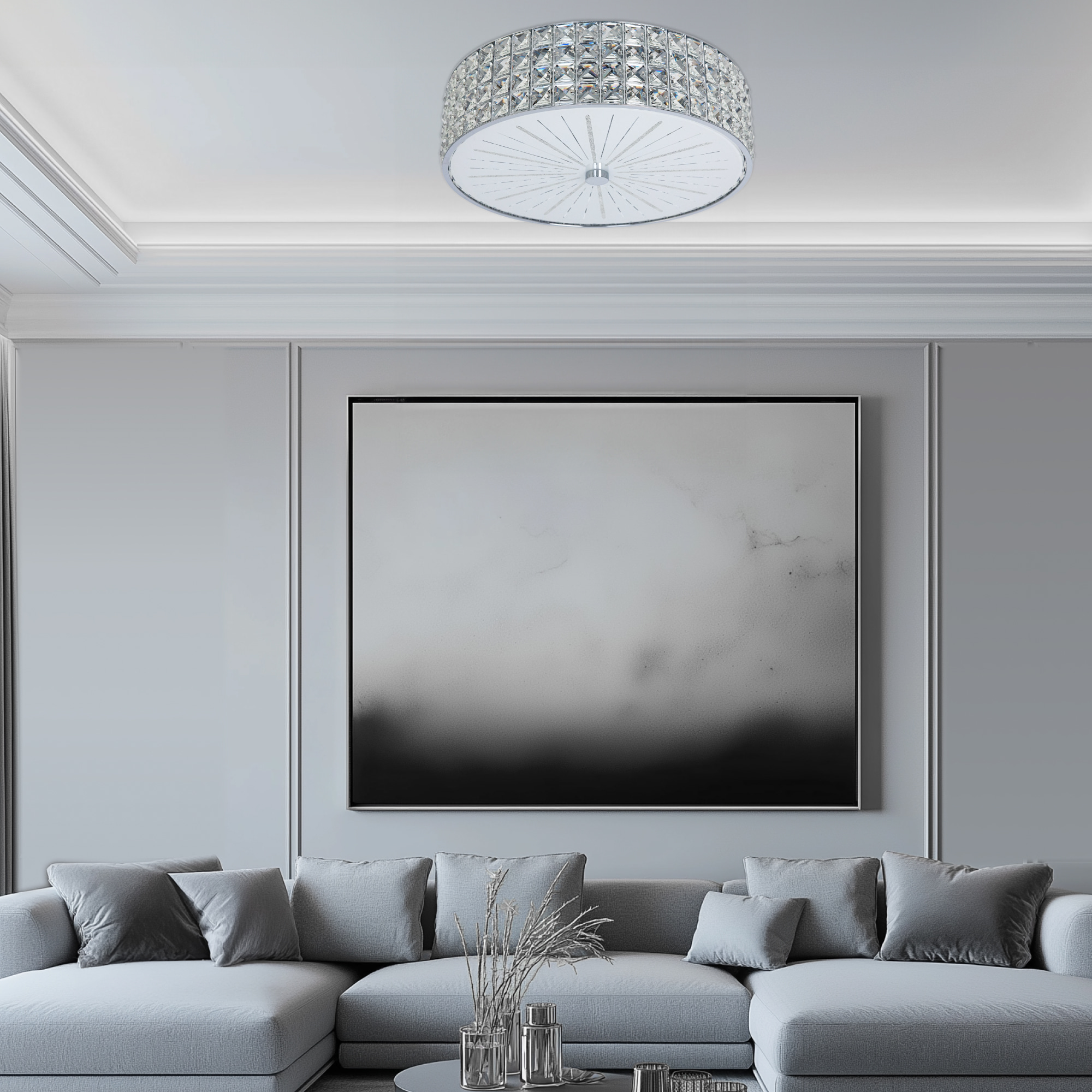 Citilux Портал CL32415G1 LED RGB Люстра хрустальная с пультом Хром арт. 89018