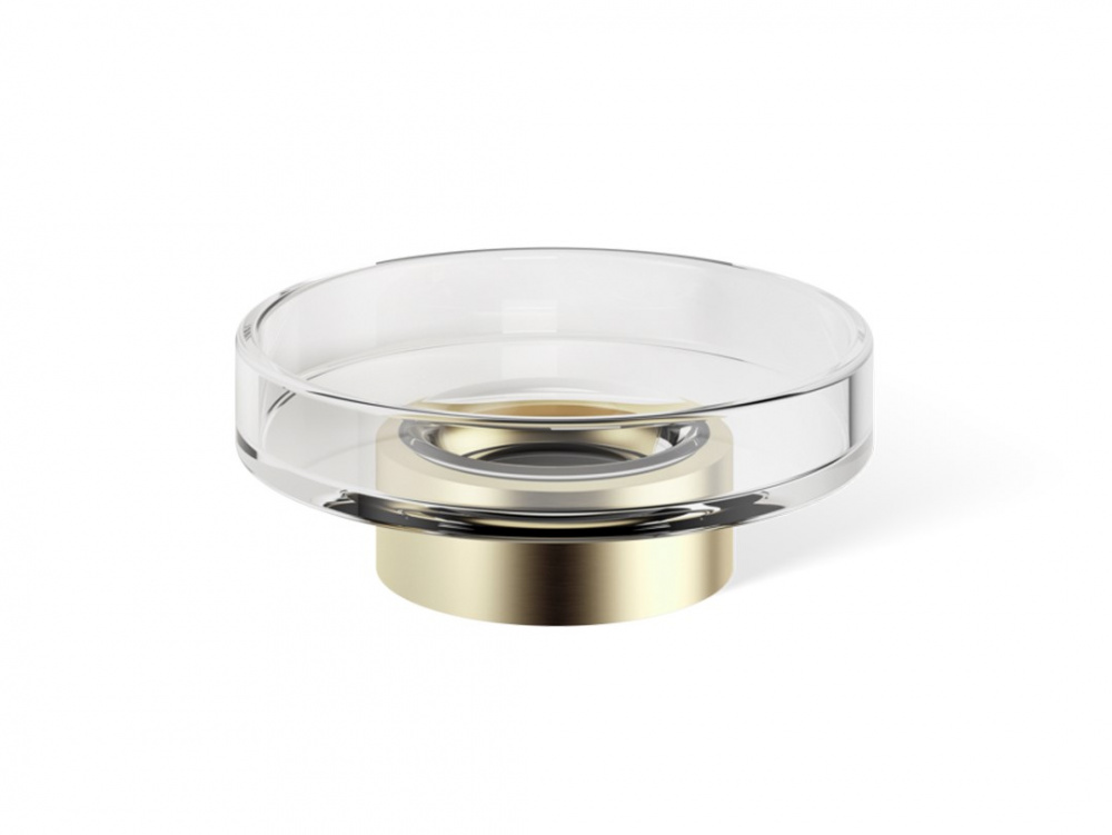 DW ROUND CENTURY STS Мыльница настольная, H4x11x11 см, Стекло/Золото матовое арт. 30824