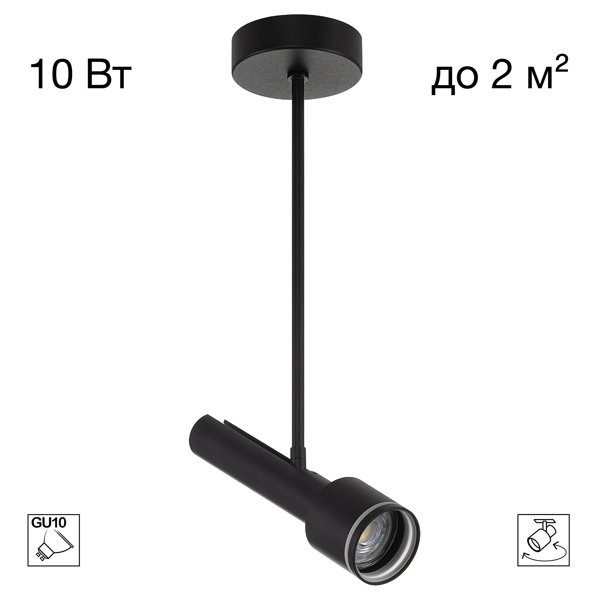 Citilux VEKTOR CL51331_BF Потолочный светильник на штанге Чёрный 30см арт. 209850