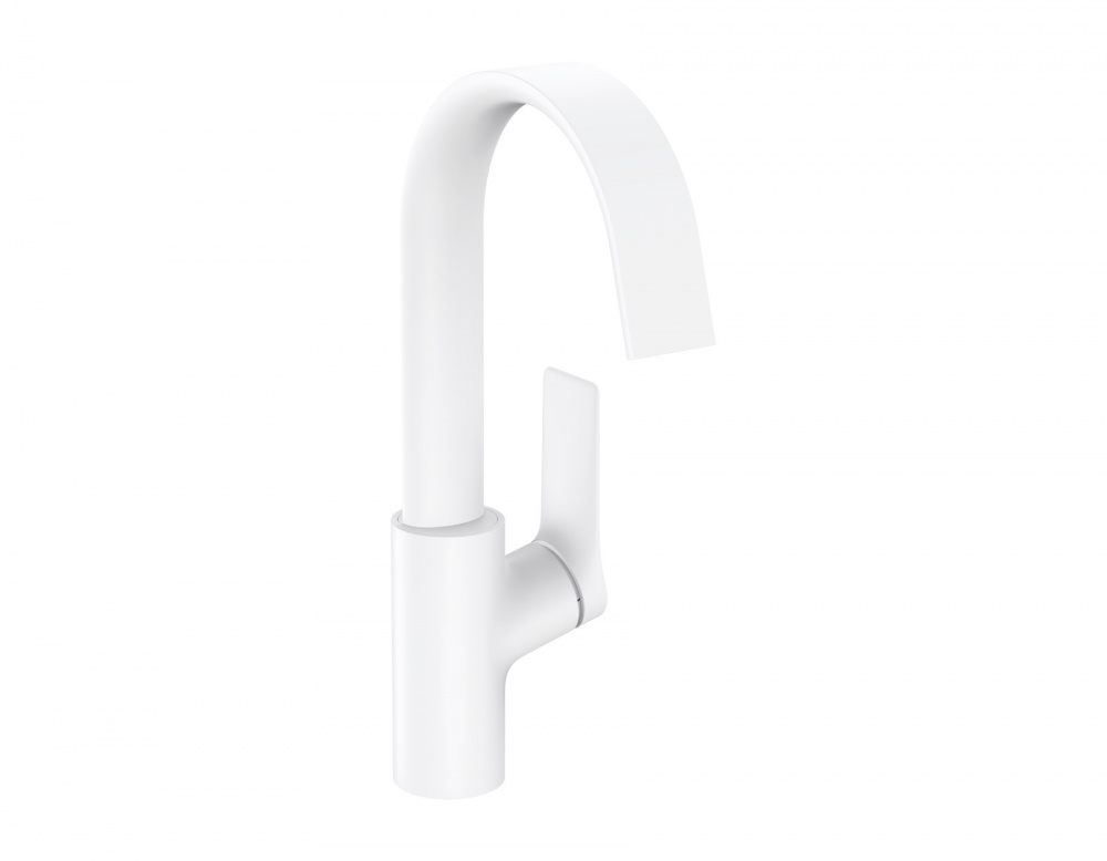 HANSGROHE Vivenis Смеситель для раковины 210 с поворотным изливом, БЕЗ ДК, матовый белый арт. 35261