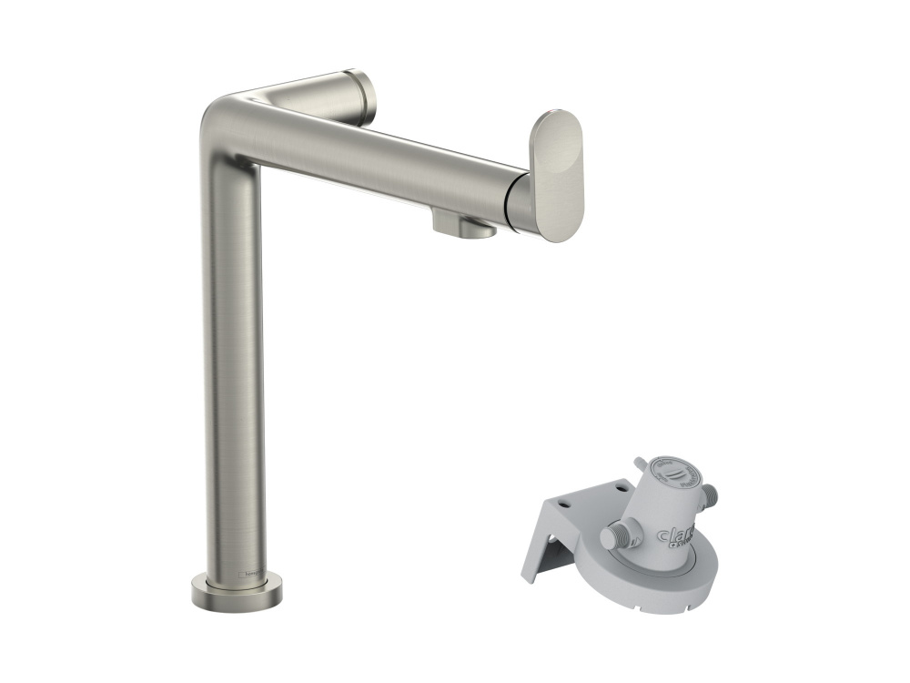 HANSGROHE Aqittura M91 Кухонный смеситель однорычажный, FilterSystem 240, 1jet, Stainless Steel арт. 40363
