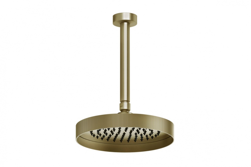 GESSI INGRANAGGIO Душевая головка потолочная, высота изготавливается под заказ, Brushed Brass PVD арт. 38098