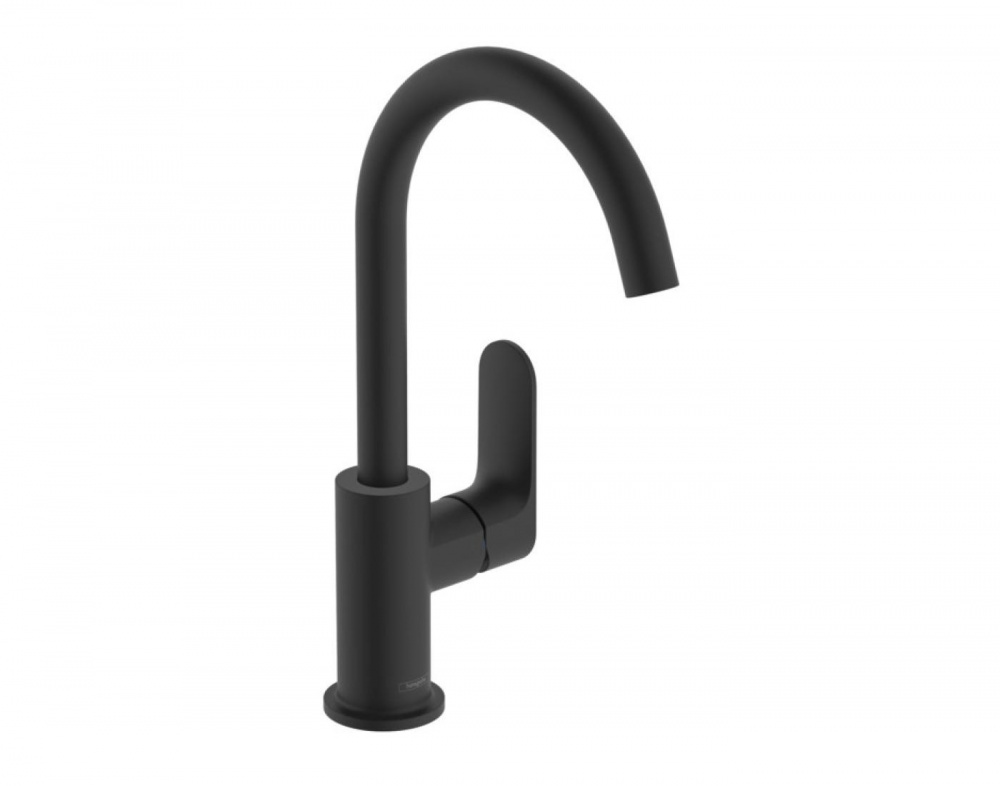 HANSGROHE Rebris S Смеситель для раковины 210, с поворотным изливом, с ДК, матовый черный арт. 35196