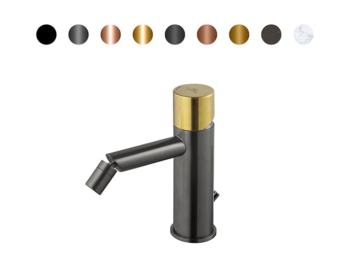 NOKEN ROUND CUSTOM Смеситель для биде, 5 л/мин, с ДК, брашированный титан/colors. арт. 35778