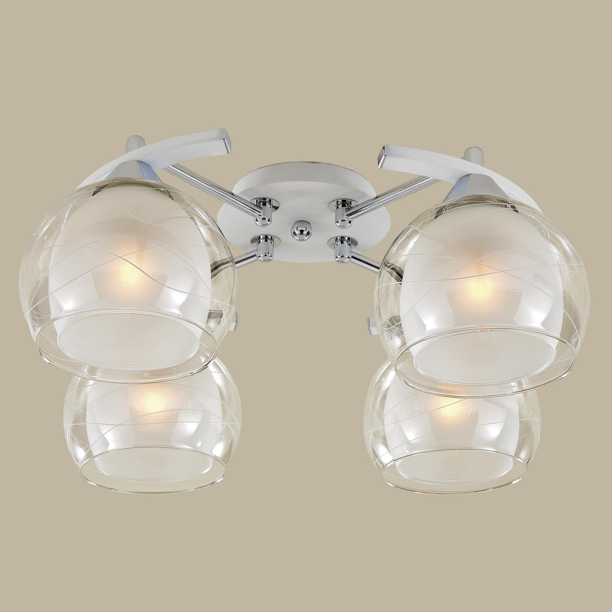 Citilux Буги CL157141 Люстра потолочная Белая Хром арт. 88358