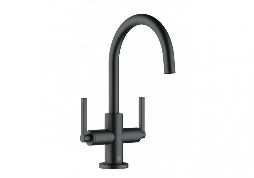 KLUDI NOVA FONTE Смеситель для раковины DN 15, с ДК, черный матовый арт. 35022
