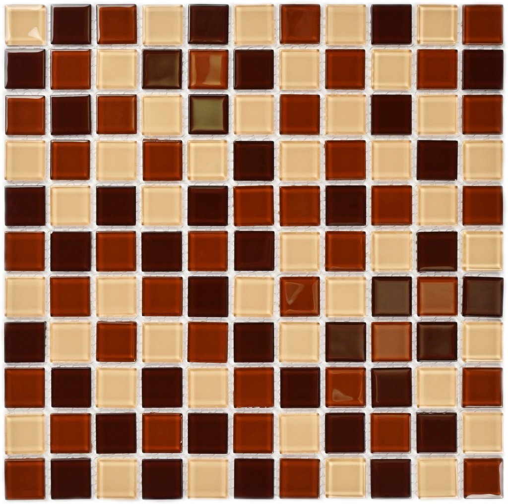 Плитка декоративная стеклянная Toffee mix 4*25*25 300*300 арт. 90563