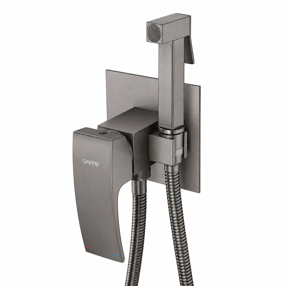 Гигиенический душ со смесителем GAPPO G7207-9, оружейная сталь арт. 189805