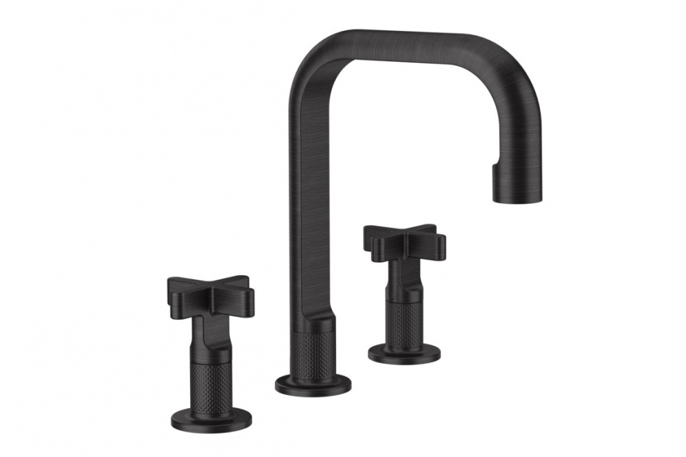 GESSI INCISO+ Смеситель для раковины на 3 отверстия, средний, без донного клапана, Aged Bronze арт. 34745