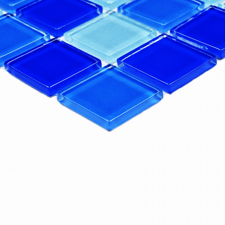 Плитка декоративная стеклянная Blue wave-2/Голубая волна-2 25*25 300*300 арт. 90655