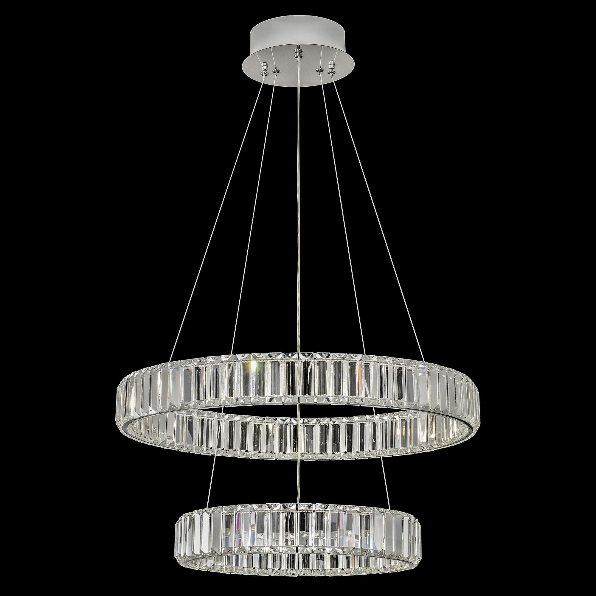 Citilux Чезаре CL338261 LED Люстра хрустальная с пультом Хром арт. 89039