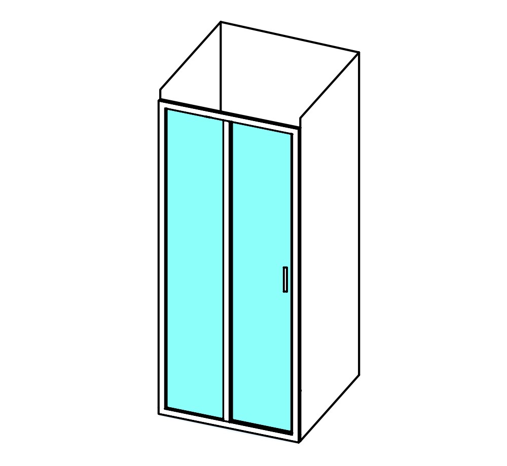 RAVAK BLSDP2-100 Душевая дверь, H195х100 см, хром/Transparent арт. 32659