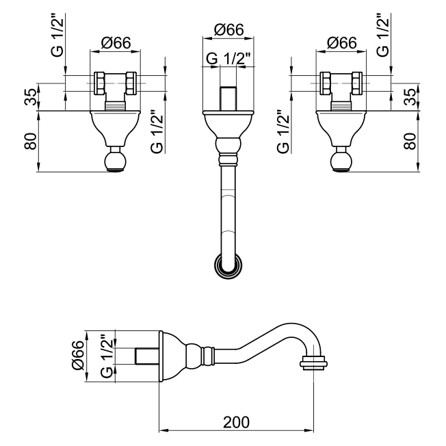 Смеситель для раковины Webert Dorian DO750404010, золото арт. 161919