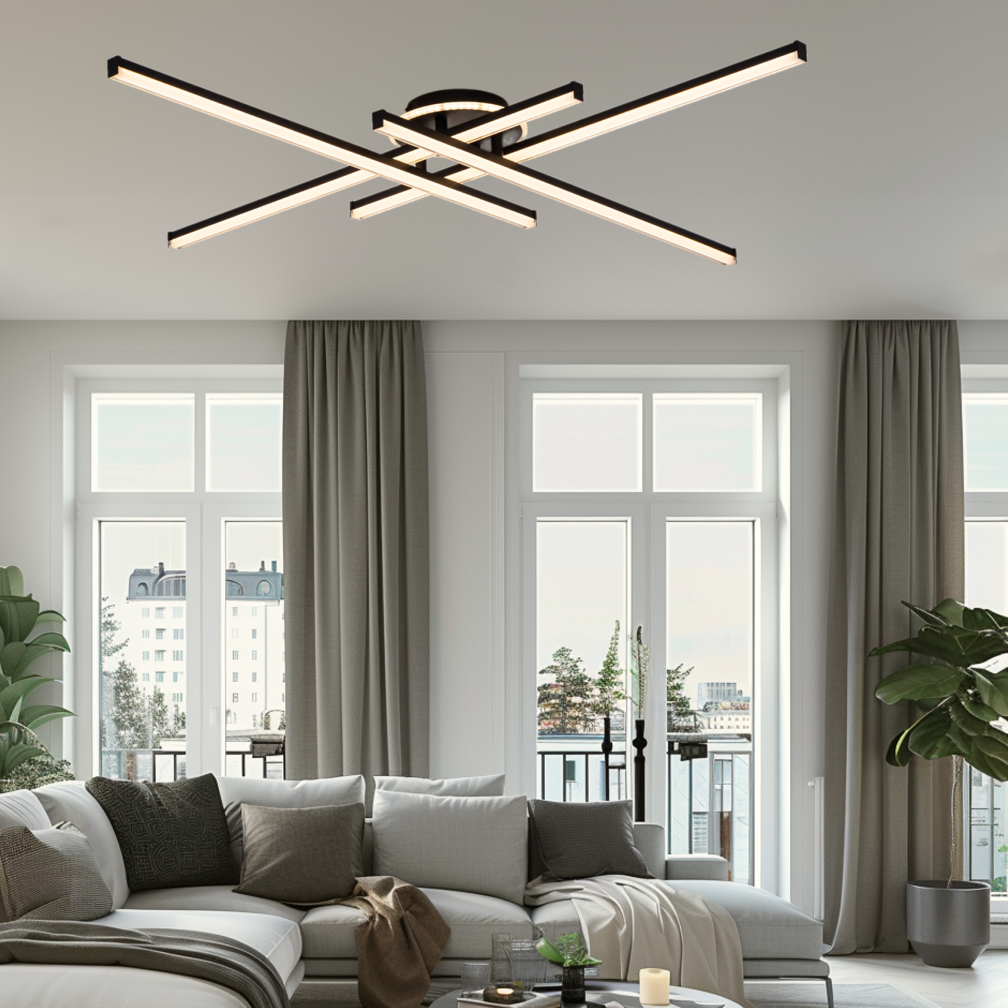 Citilux Trent CL203641 LED Люстра потолочная с пультом Чёрная арт. 89267