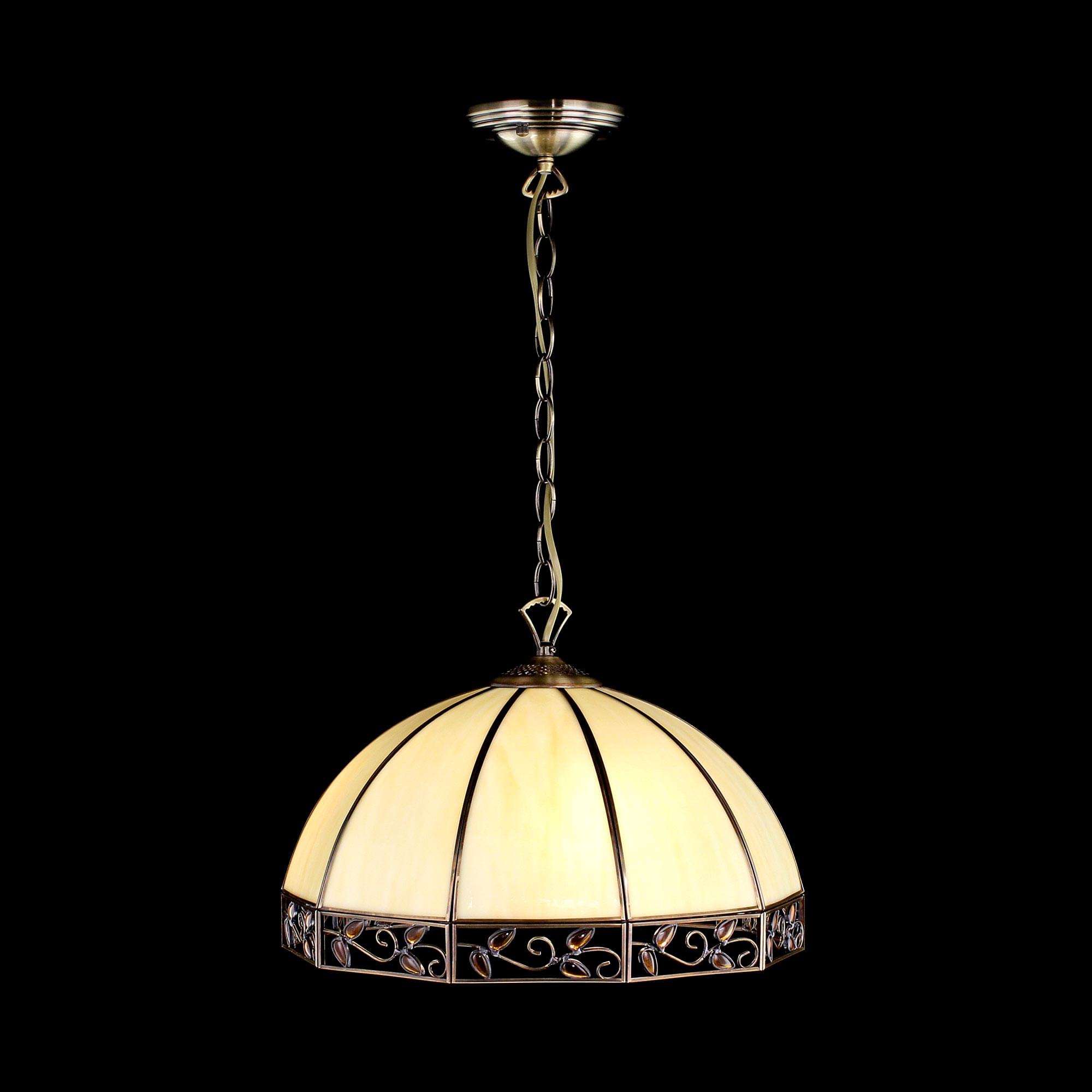 Citilux Шербург-2 CL440231 Люстра витражная подвесная Бронза арт. 88023