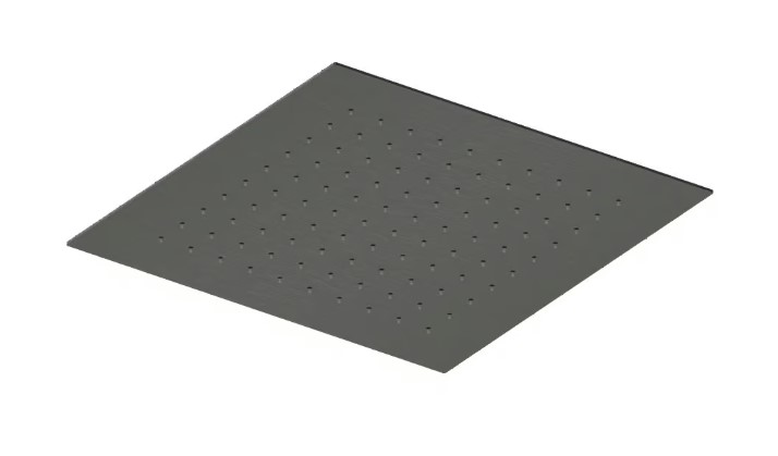 QUADRO DESIGN Верхний душ потолочный встраиваемый, 340х340 мм, AISI304 ON PVD: Black gold арт. 40026