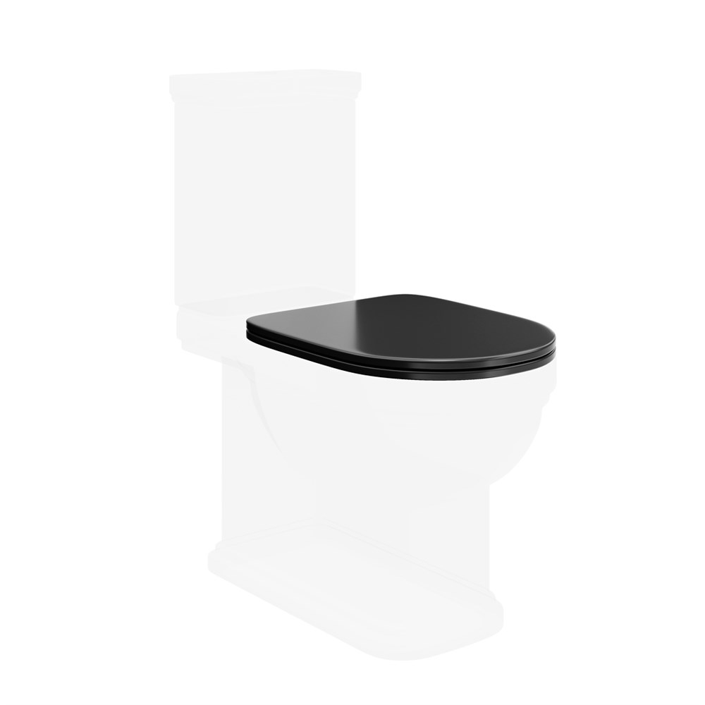 PO.seat.01/BLK Сиденье Pompei/Помпеи для напольного унитаза, черное глянцевое арт. 195343