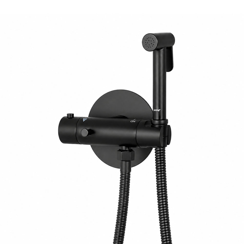 Гигиенический душ с термостатом GAPPO G7290-6, черный арт. 189818
