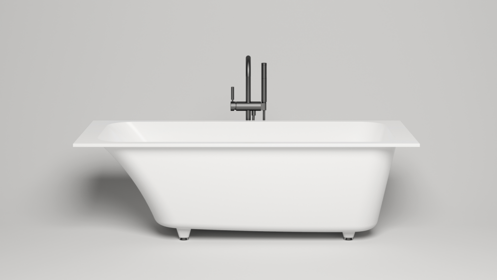 Salini ORLANDA KIT 160 Ванна встраиваемая 1600х700х610 мм, S-Stone - белый матовый/фурнитура белый арт. 32021