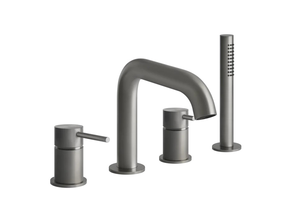 GESSI BATH316 Смеситель на борт ванны на 4 отверстия, Steel Brushed арт. 40221