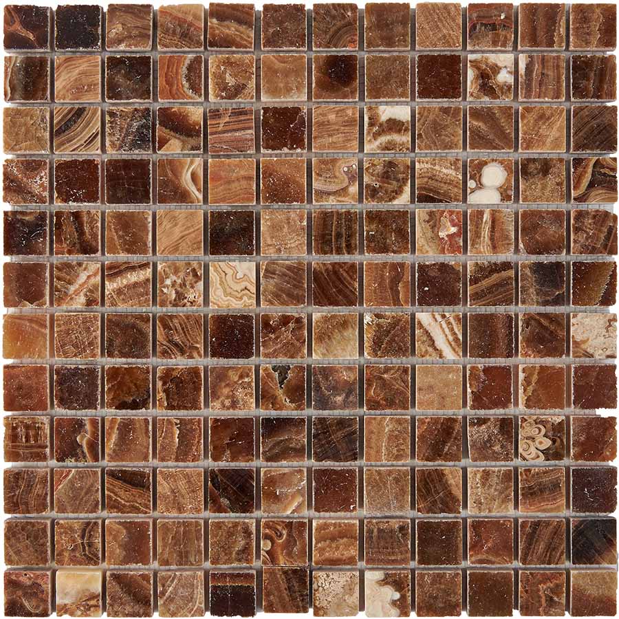 PIX 206 Caramel onyx, чип 23x23 мм, сетка 305х305x8 мм, Полированная арт. 73743