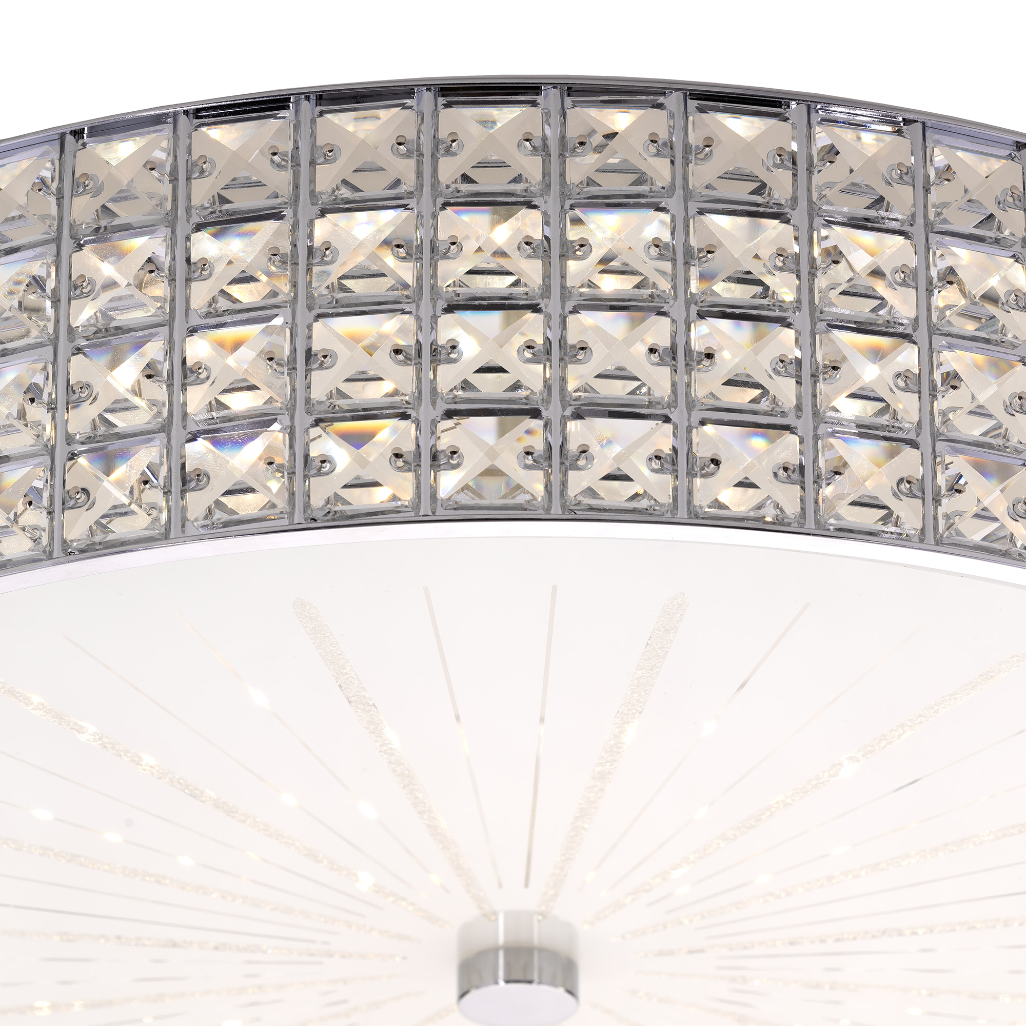 Citilux Портал CL32418G1 LED RGB Люстра хрустальная с пультом Хром арт. 89027
