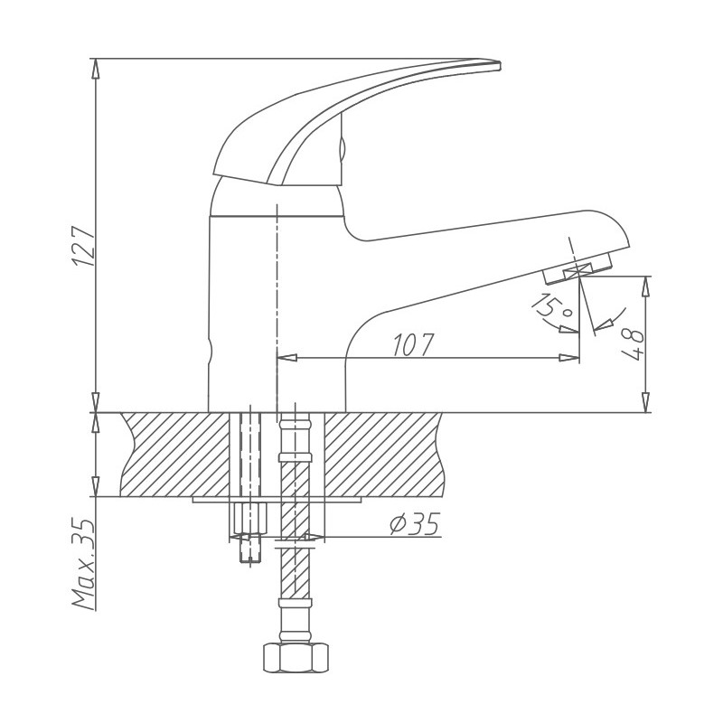 Смеситель для раковины Haiba HB1003, хром арт. 162318