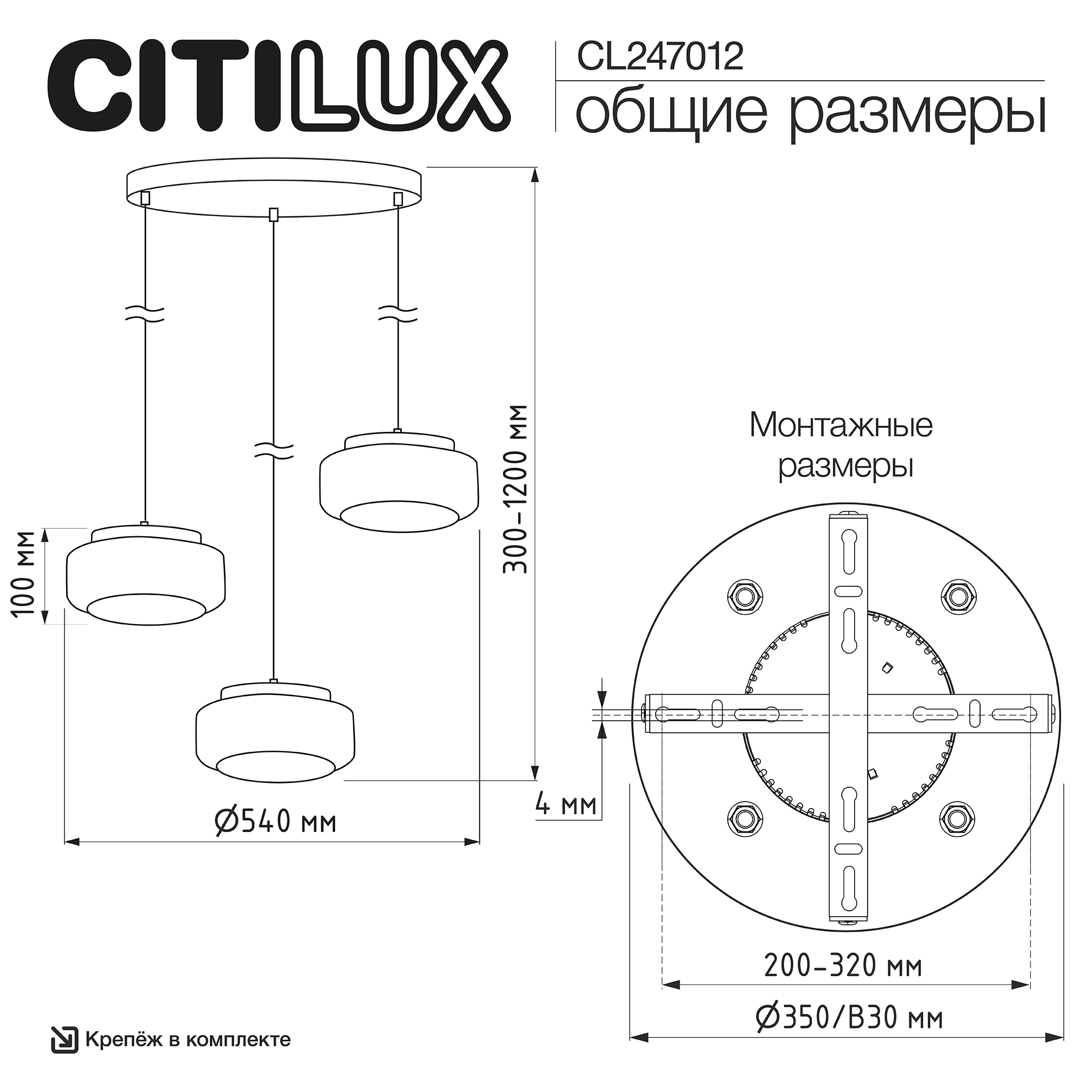 Citilux SIGNATURE CL247012 LED Подвесной светильник арт. 89686
