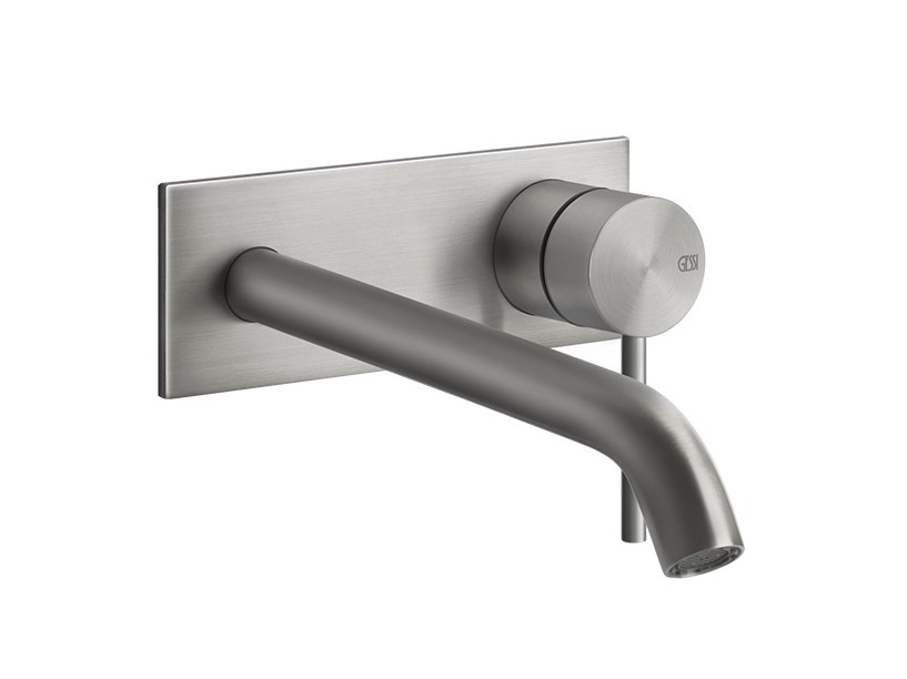 GESSI FLESSA Внешние части для однорычажного смесителя с изливом, БЕЗ ДК, Steel Brushed арт. 34736