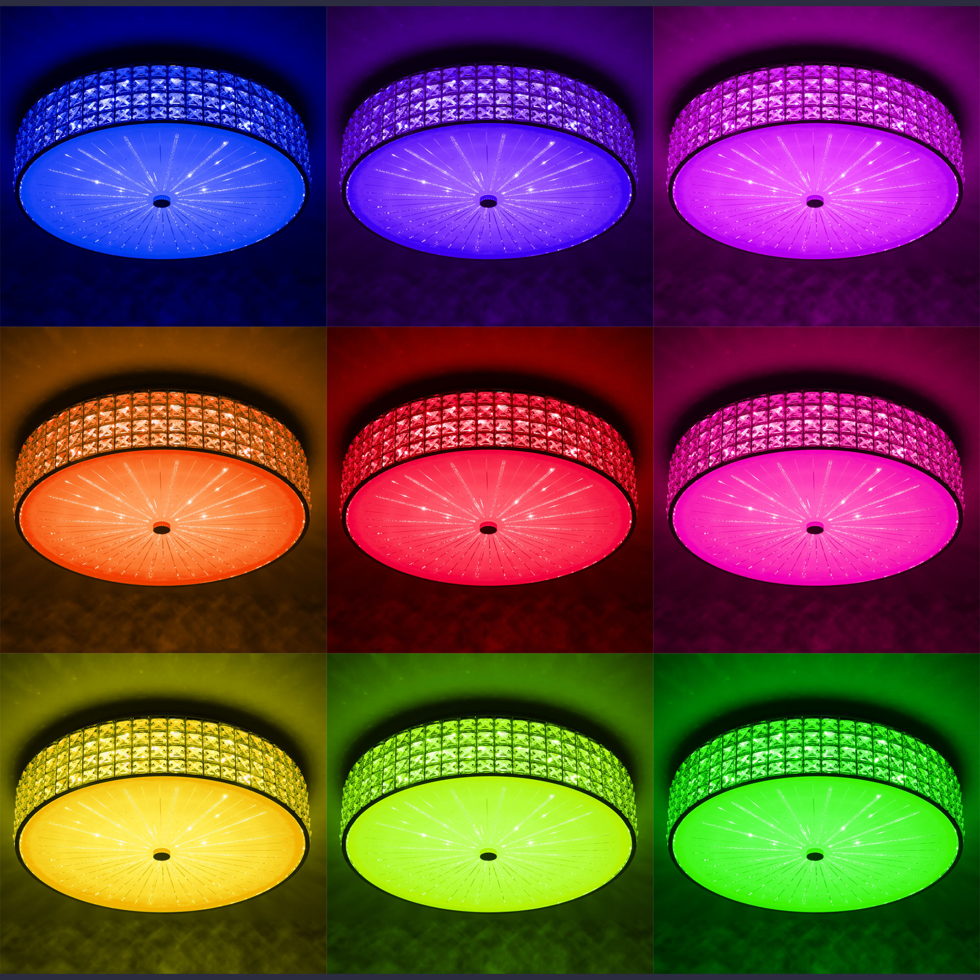 Citilux Портал CL32418G1 LED RGB Люстра хрустальная с пультом Хром арт. 89027