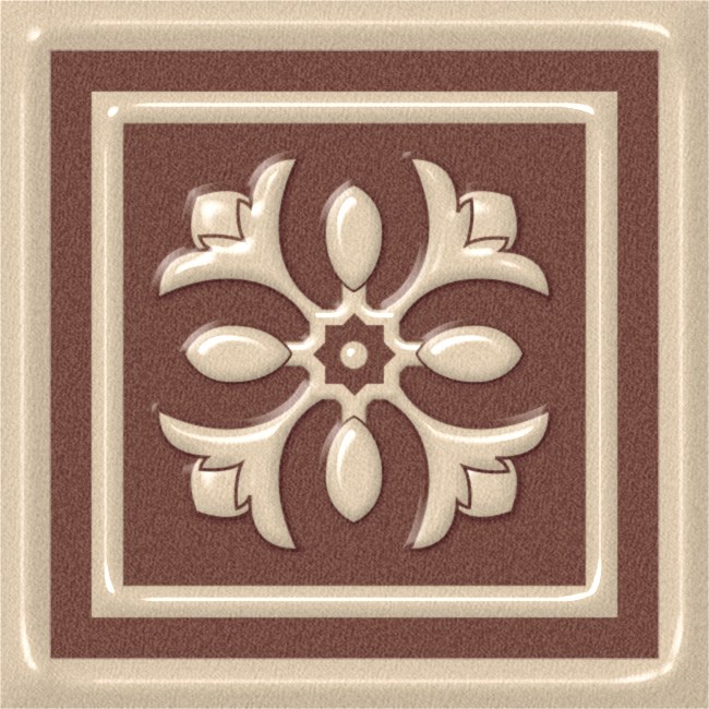 Декоративная вставка Venezia Beige 5,8x5,8x7 непол. Milky White арт. 202087