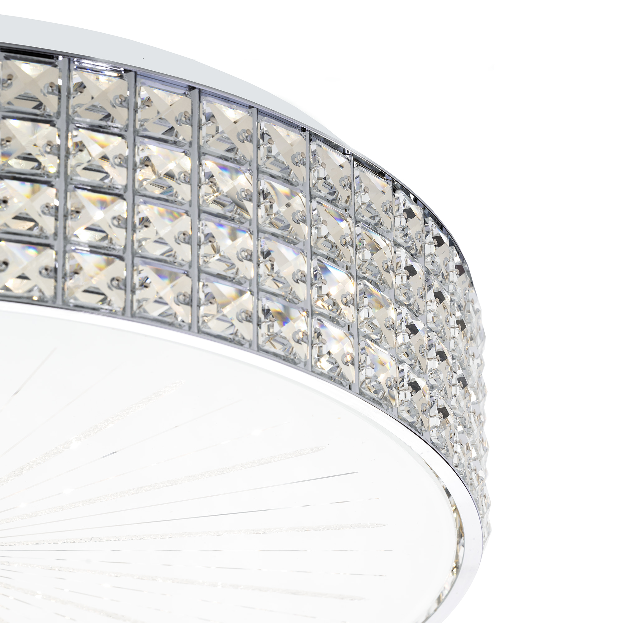 Citilux Портал CL32418G1 LED RGB Люстра хрустальная с пультом Хром арт. 89027