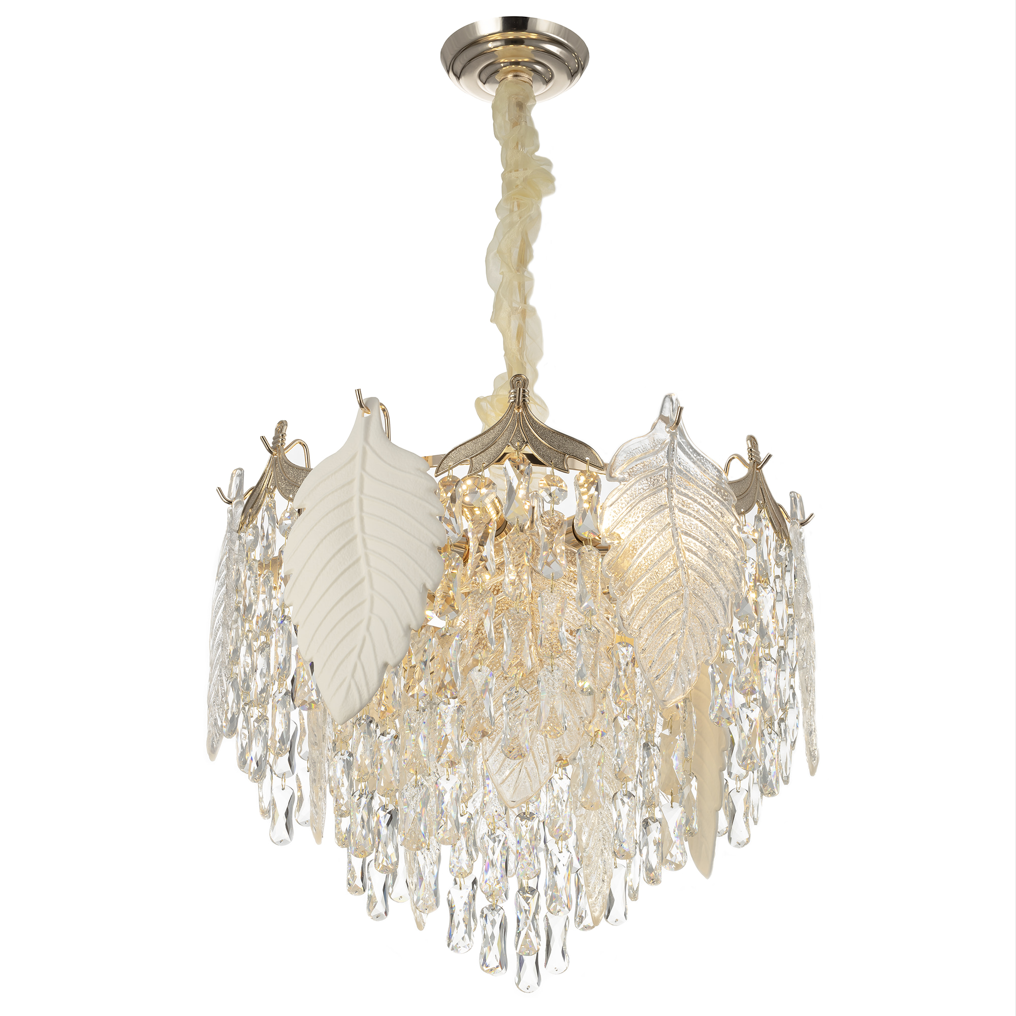 Citilux Darby CL309252 Люстра хрустальная подвесная Золото арт. 89183