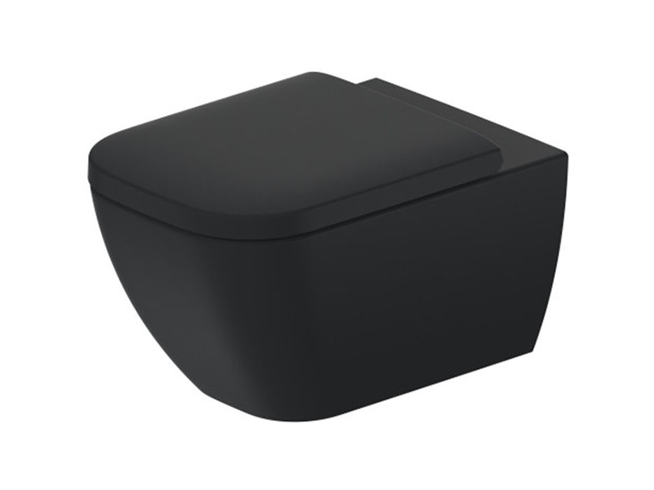 DURAVIT Happy D.2 Plus Унитаз подвесной Rimless® 365х540 мм с сиденьем, Anthracite/Anthracite Matt арт. 37730