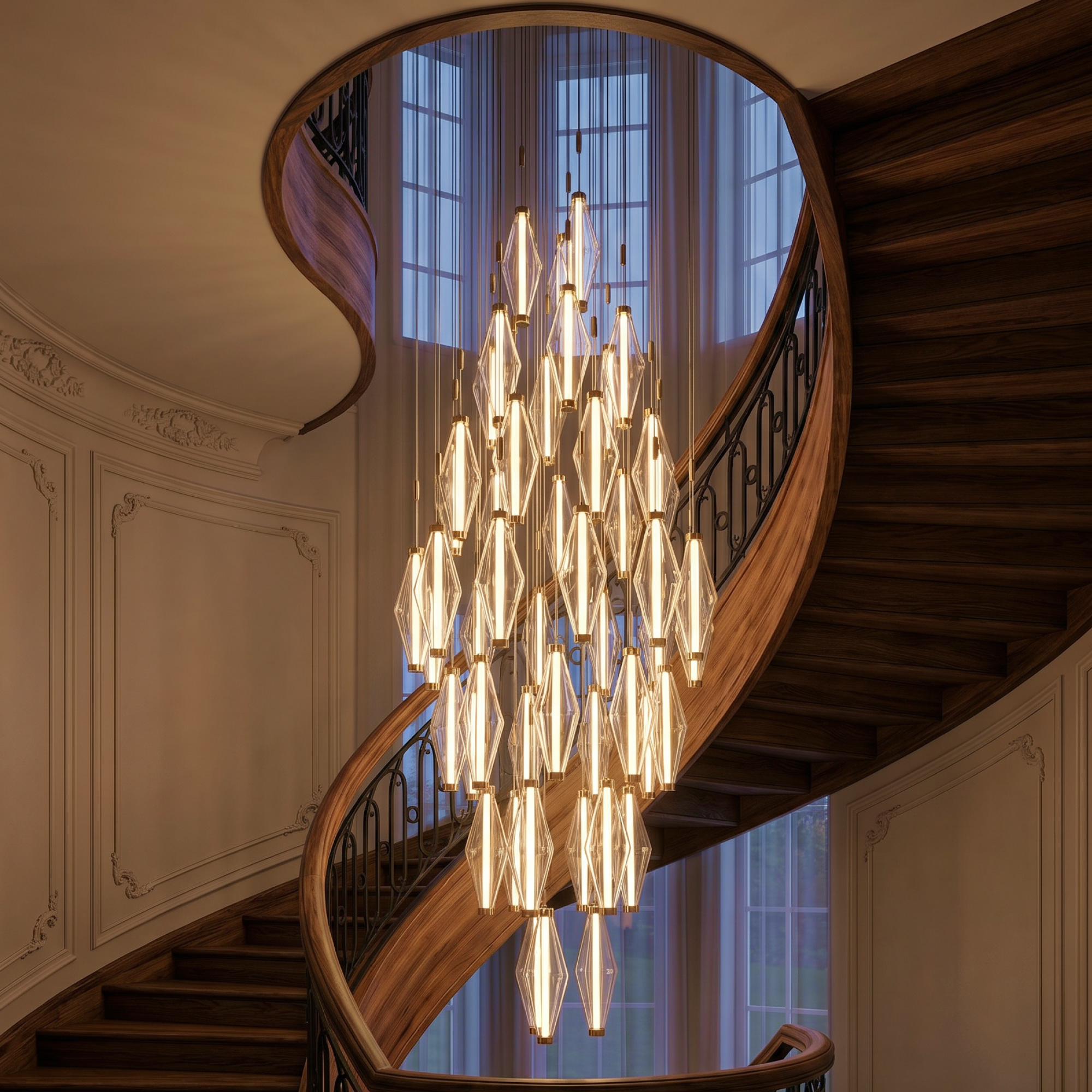 Citilux TANNA CL253050 LED Каскадная люстра Латунь арт. 125008