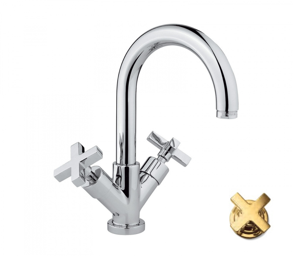 NICOLAZZI MODERNO Смеситель для раковины с ДК, GOLD BRASS/фурнитура Monte Croce арт. 203348