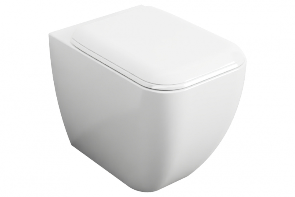 CIELO SHUI COMFORT Напольный приставной унитаз rimless 55x38x44h см, выпуск VARIO, Gloss White арт. 37225
