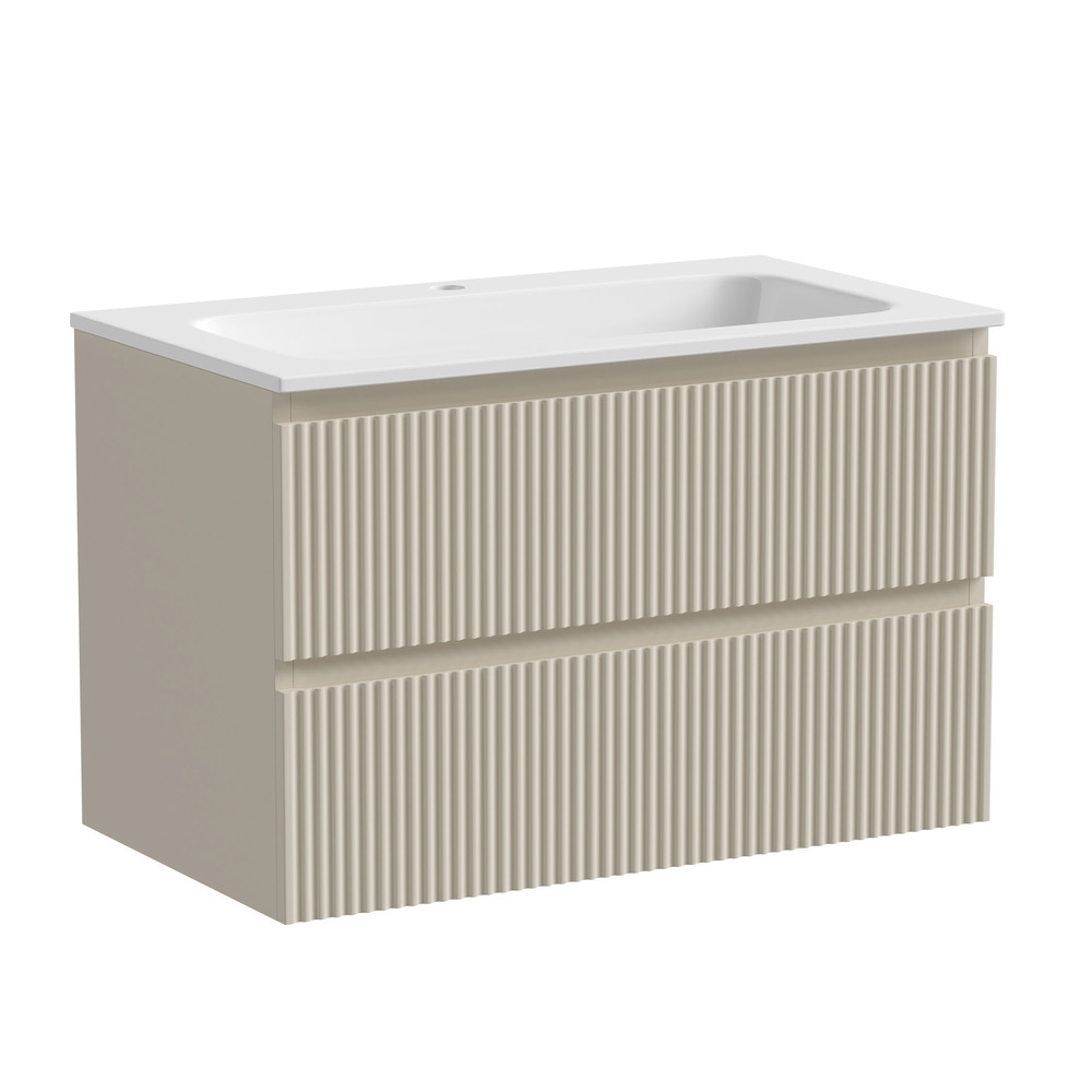 SANCOS Snob R Тумба подвесная два ящика, доводчики, 790х445х500 мм, Beige Soft арт. 77539